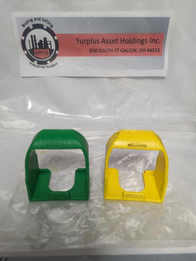 Used BANNER,OTC-1-GN/OTC-1-YW,OPTICAL TOUCH BUTTON SENSOR PROTECTIVE COVER LOT OF 2