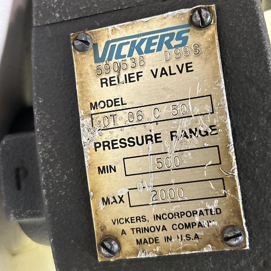 Used VICKERS,CT-06-C-50,RELIEF VALVE