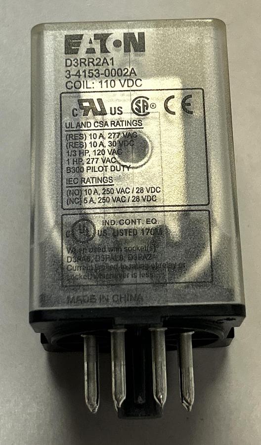 Used EATON,D3RR2A1,GENERAL PURPOSE RELAY NEW
