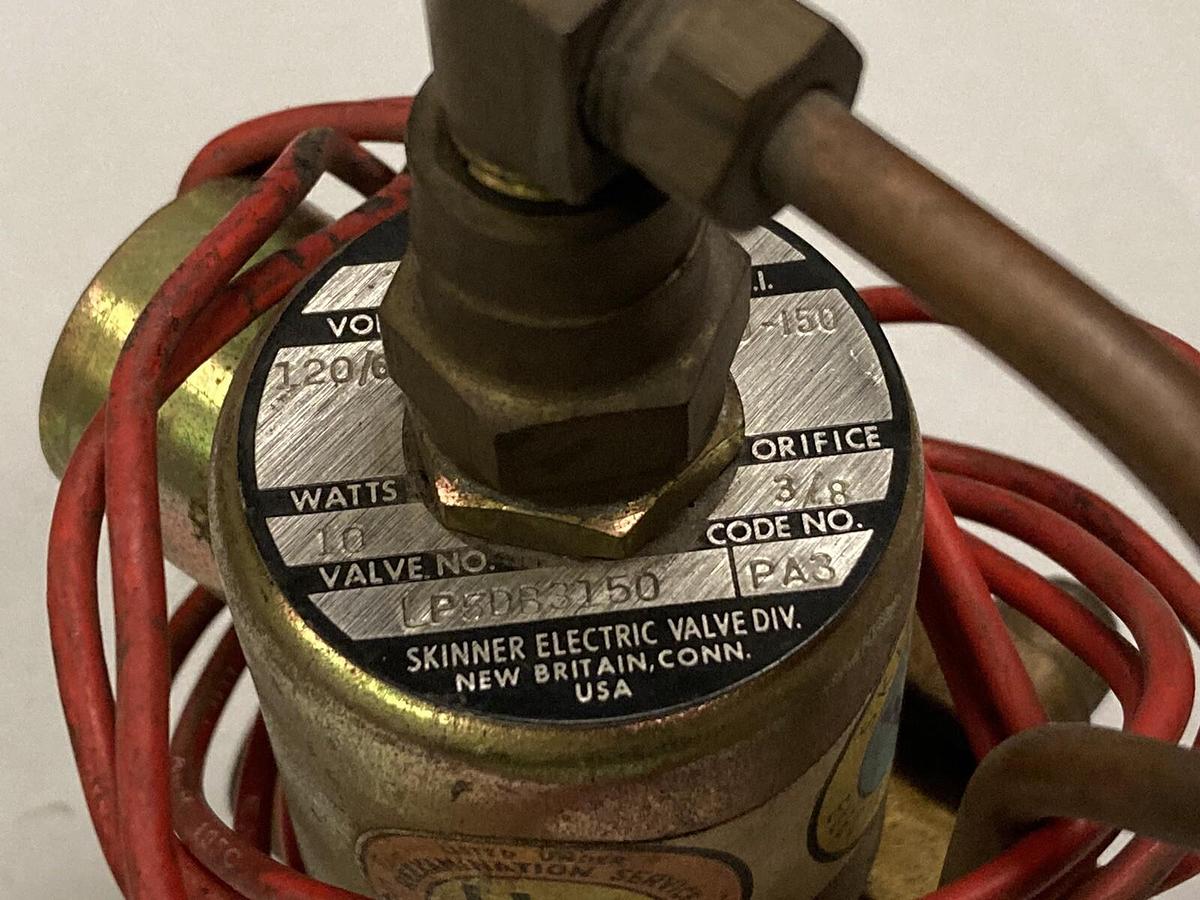Used Skinner,LP5DB3150,Solenoid Valve 10-150PSI 10 Watts 120/60V