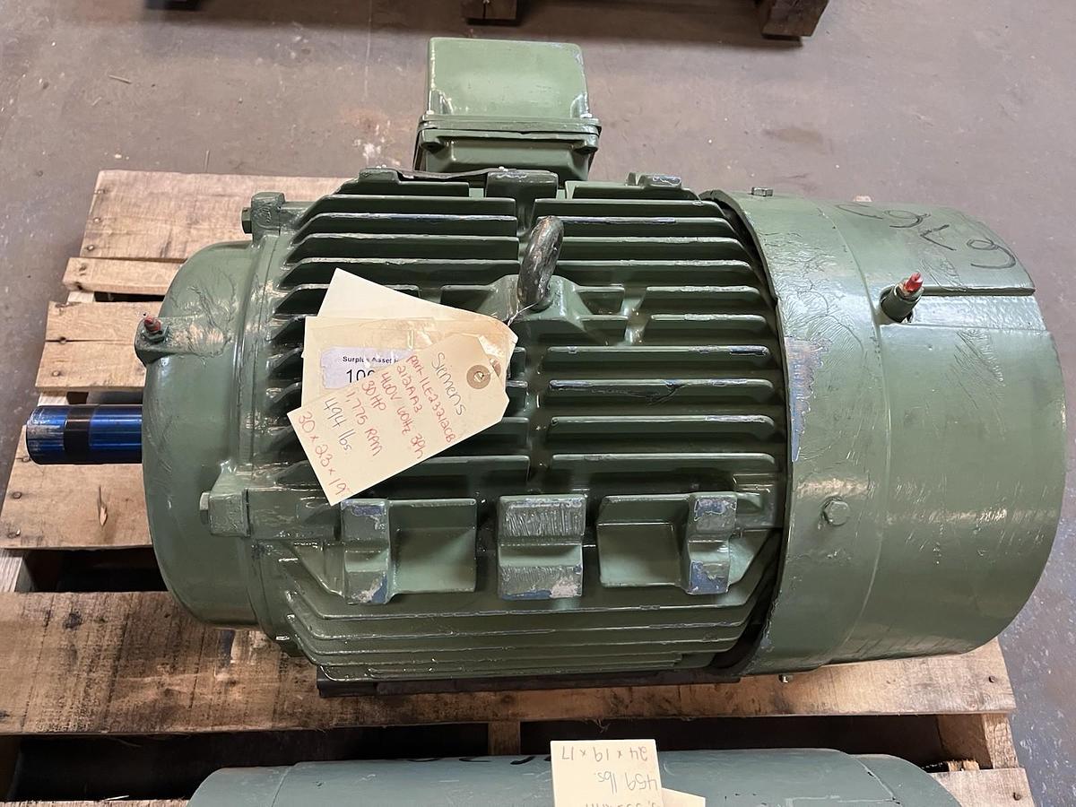 Used SIEMENS,1LE23212CB212AA3,SD100 MOTOR 30HP 1775RPM 3PH 286T