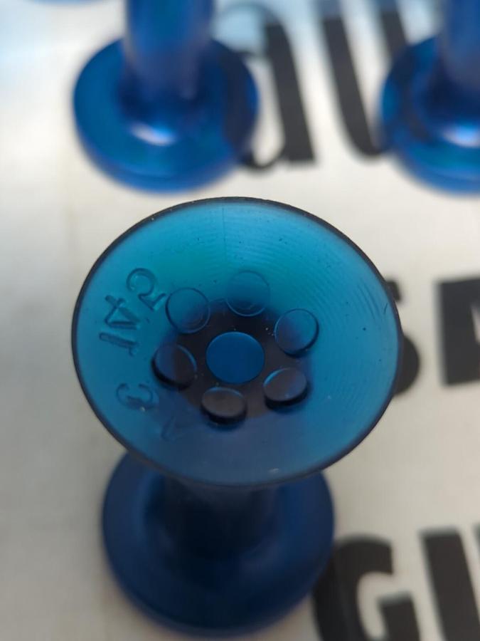 VI-CAS,VC-145,VACUUM CUPS 1-3/4 INCH TALL  3/16 INCH HOLE LOT OF 29 NOS