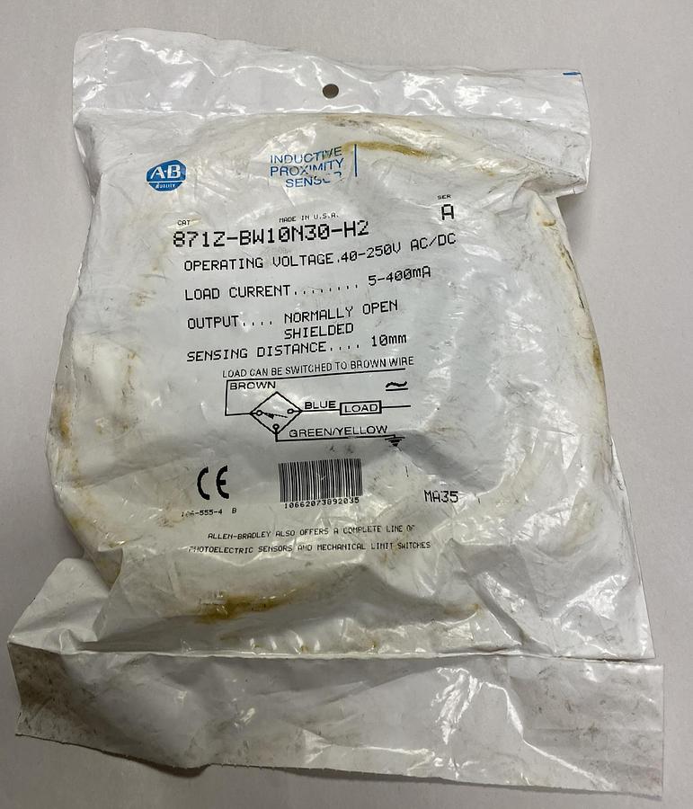 Used ALLEN BRADLEY,871Z-BW10N30-H2,SER A PROXIMITY SENSOR NOS