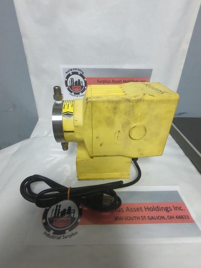 Used LMI MILTON ROY,A741-157,METERING PUMP 115V 1 AMP 250PSI PRE-OWNED