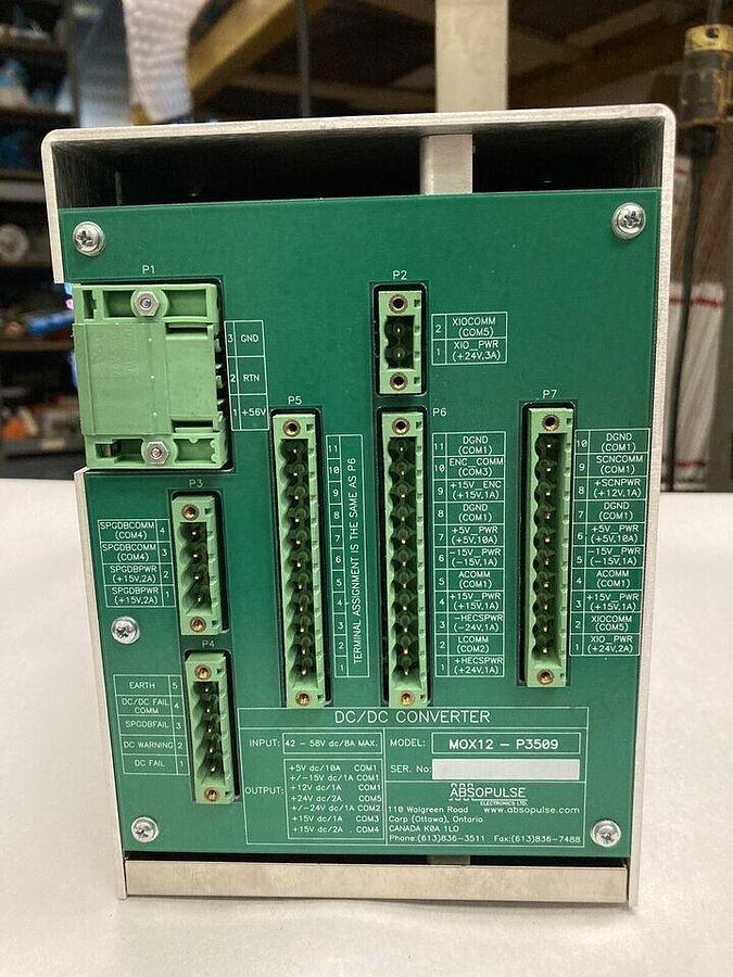 Used Absopulse,MOX12-P3509,Power Supply