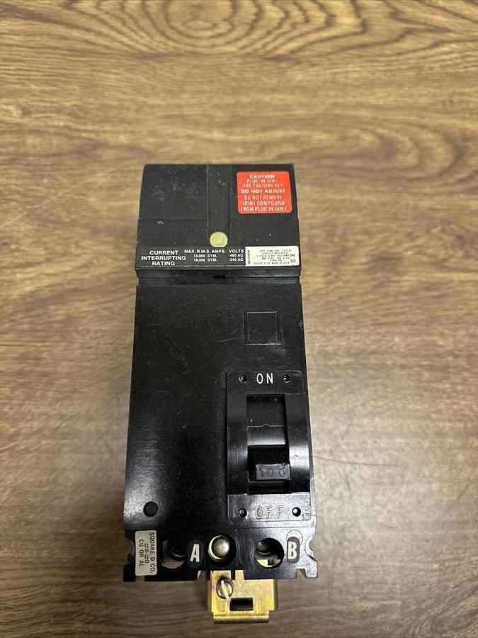 Square D,FA-24100AB,100Amp 2 Pole 480V I-Line Circuit Breaker