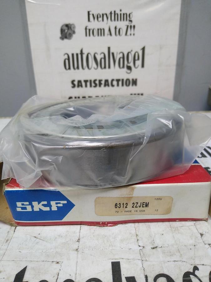 SKF,6312-2ZJEM DEEP,GROOVE BALL BEARING DOUBLE SEALED NOS