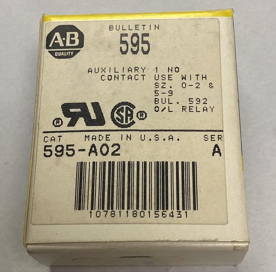 ALLEN BRADLEY,595-A02,SER A AUXILIARY CONTACT LOT OF 6 NEW
