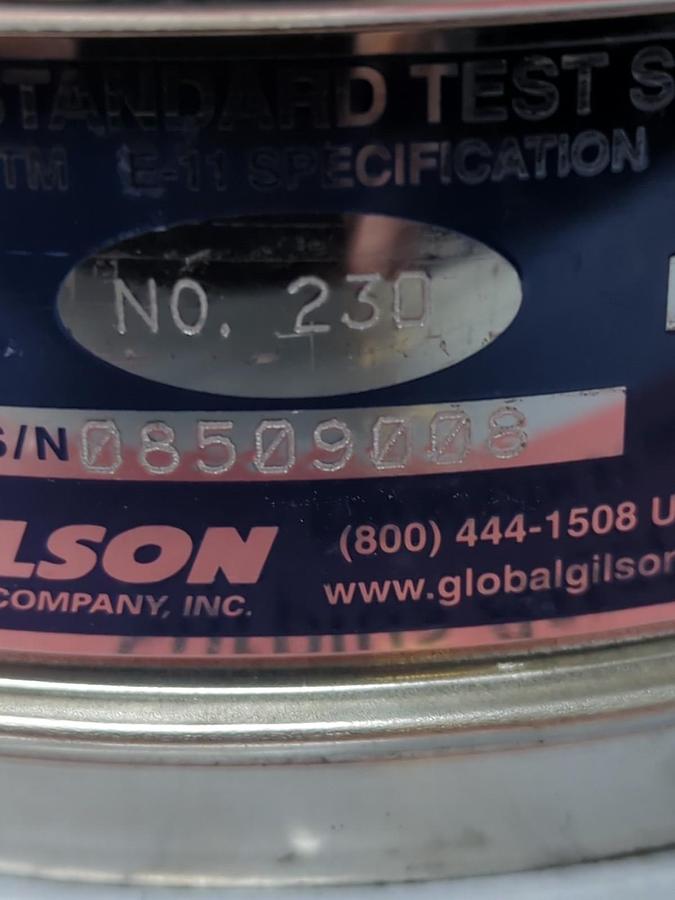 Used USA STANDARD,NO.230,TEST SIEVE 63UM .0025 INCH ASTM E-11 SPEC PRE-OWNED