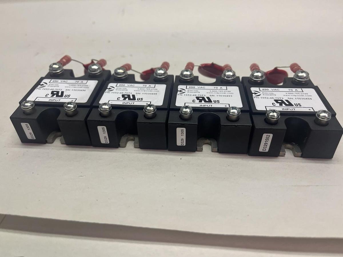 Used CONTROL CONCEPTS,1652-48-70T3,SOLID STATE RELAY LOT OF 4