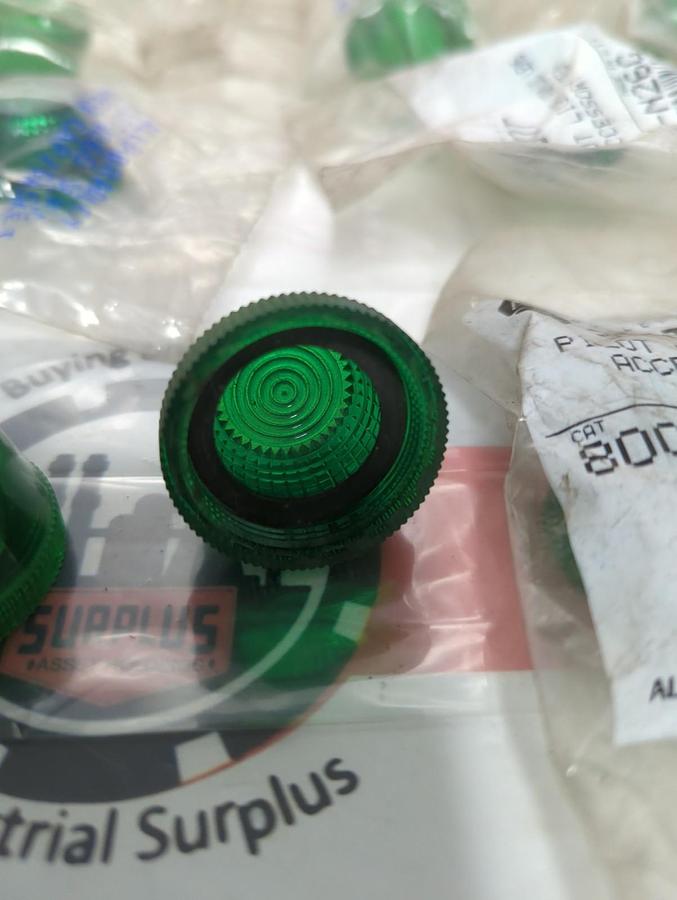 ALLEN BRADLEY,800T-N26G,PILOT LIGHT ACRYLIC LENS GREEN SERIES C LOT OF 13 NOS