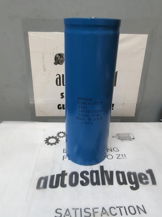 SPRAGUE POWERLYTIC,36DX,CAPACITOR 10000-250DC NOS