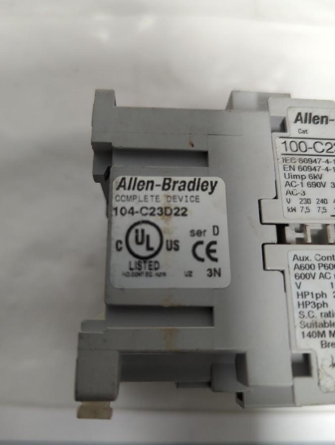 Used ALLEN BRADLEY,104-C23D22,REVERSING CONTACTOR PRE-OWNED