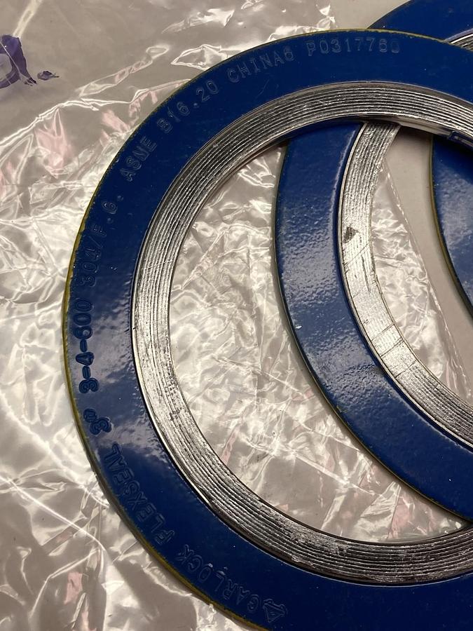 Garlock Flexseal,3-4-600 ASME,3 Inch Spiral Flange Gasket 304/F.G. B16.20 LOT OF