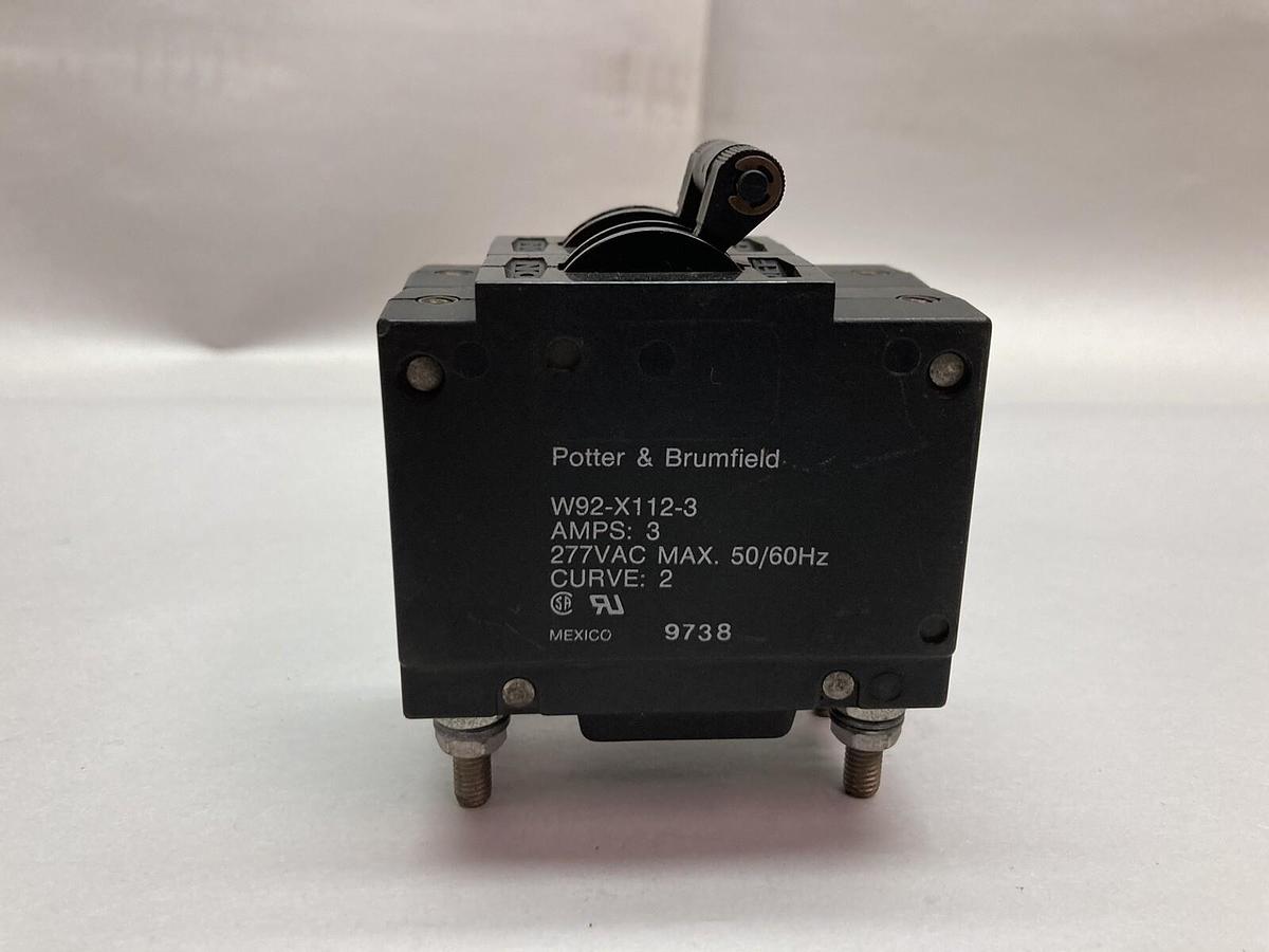 Potter & Brumfield,W92-X112-3,Circuit Breaker Magnetic 3A 277VAC