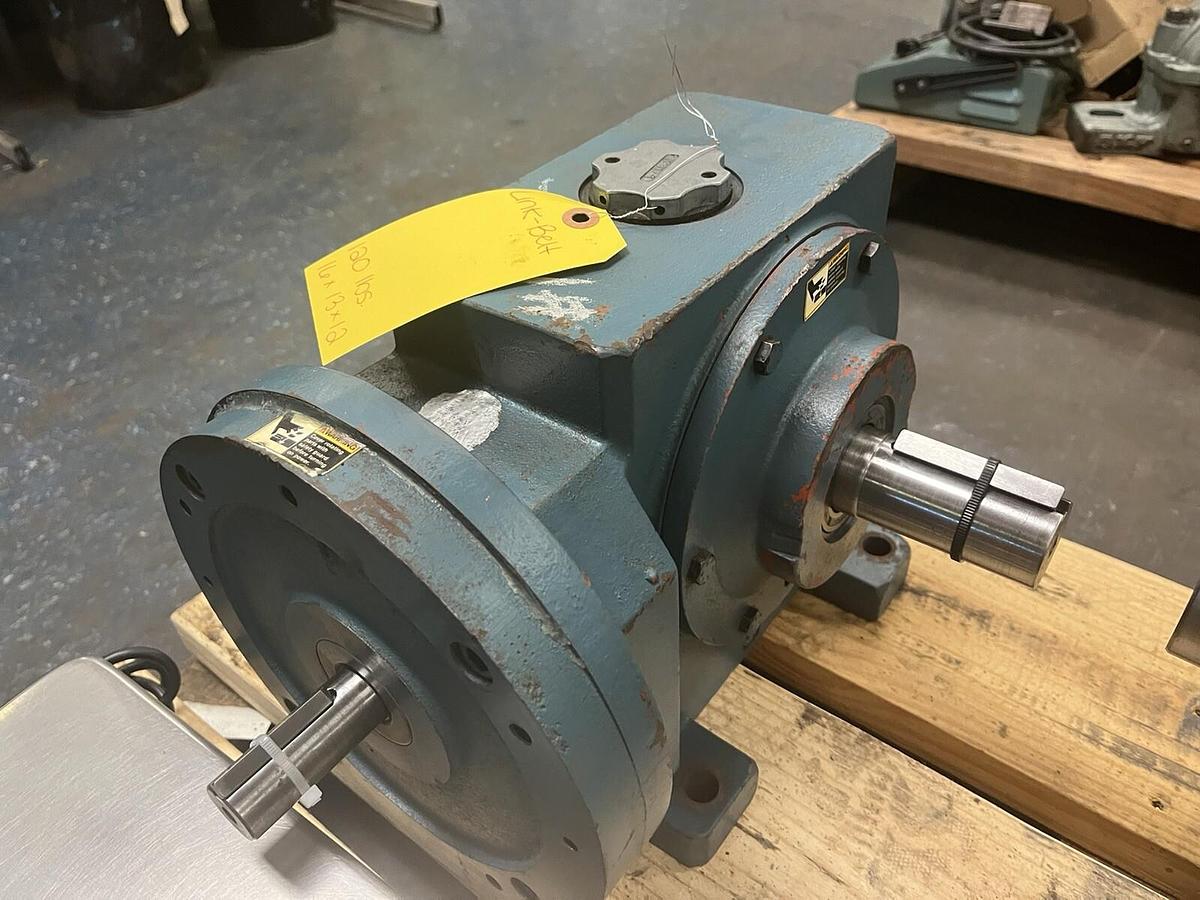 Used REXNORD LINK BELT,MW-H-85-1B,WORM GEAR SPEED REDUCER 114 RATIO 1.53HP 1750RPM