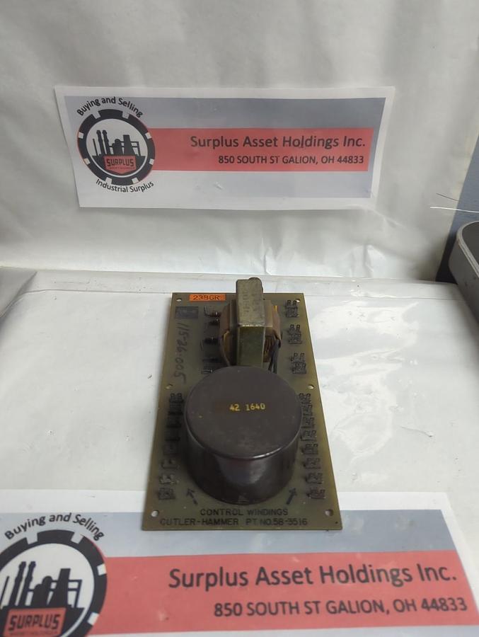 Used CUTLER-HAMMER,58-3516,FIRING AMP CONTROL WINDINGS CIRCUIT BOARD PRE-OWNED