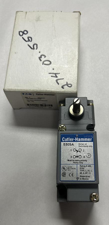 Used EATON CUTLER HAMMER,E50AM1,HEAVY DUTY LIMIT SWITCH NEW
