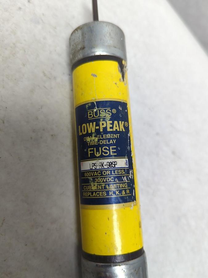 Used COOPER BUSSMANN,LPS-RK-90SP,LOW-PEAK90 AMP FUSE PRE-OWNED