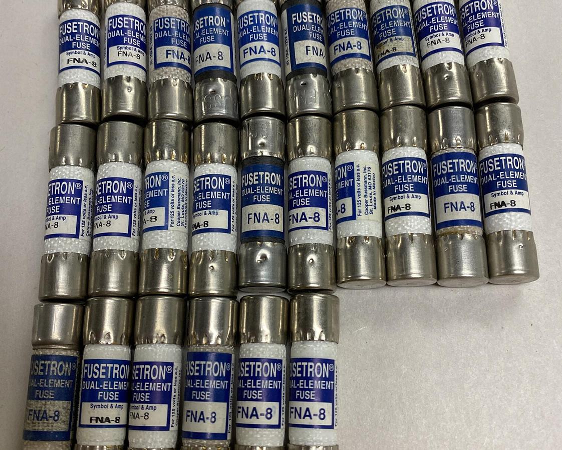 Cooper Bussmann,FNA-8,Fusetron Fuse Lot Of 26