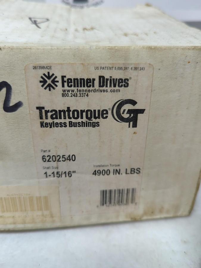 FENNER DRIVES,6202540,TRANTORQUE KEYLESS BUSHING 1-15/16 IN SHAFT SIZE NOS