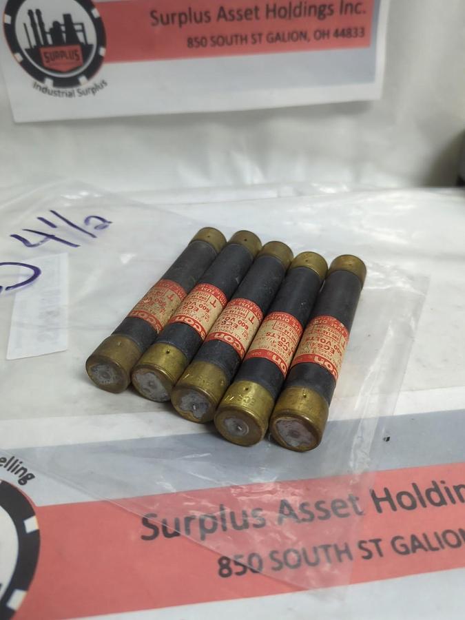 Used ECON,ECS 4-1/2,TIME-DELAY 4-1/2 AMP FUSE LOT OF 5 PRE-OWNED