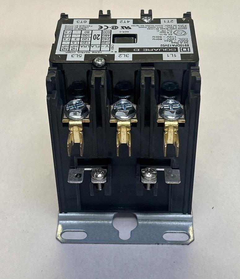 Used SQUARE D,8910DPA13V02,DEFINITE PURPOSE CONTACTOR