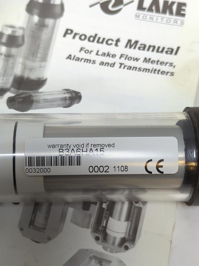 LAKE MONITORS,B3A6HA15,FLOW METER 3500 PSI/240 BAR MAX NOS