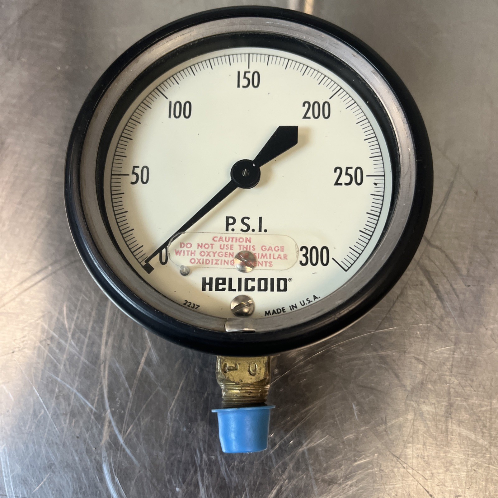 Used ACCO HELICOID,2237,PRESSURE GAUGE 0-300PSI