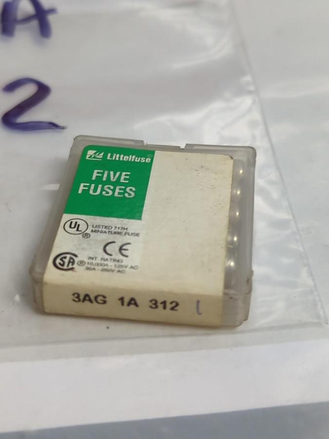 LITTELFUSE,3AG-1A-312,1 AMP FUSE LOT OF 9 NOS