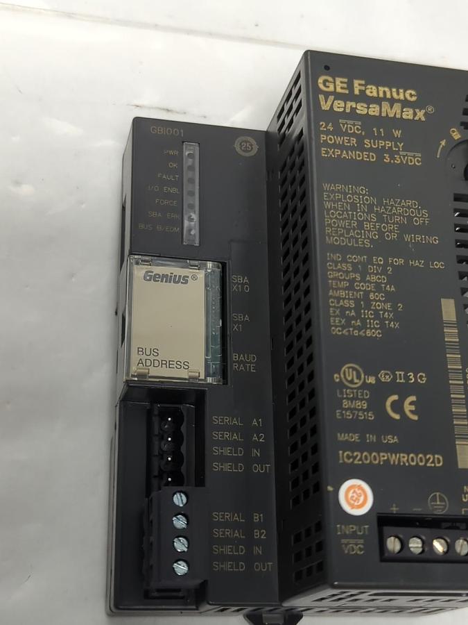 Used GE FANUC,IC200PWR002D,VERSAMAX EXPANDED POWER SUPPLY UNIT PRE-OWNED