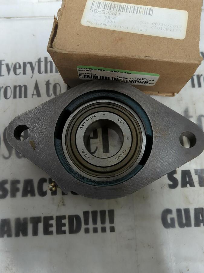DODGE,131745-F2B-SXV-104,FLANGE MOUNT BEARING 2-BOLT BASE 1-1/4 INCH BORE NOS