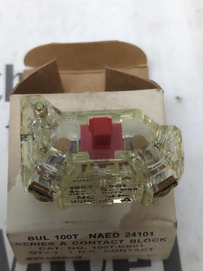 SYLVANIA,100T-CB01,SERIES-A CONTACT BLOCK NEW IN BOX