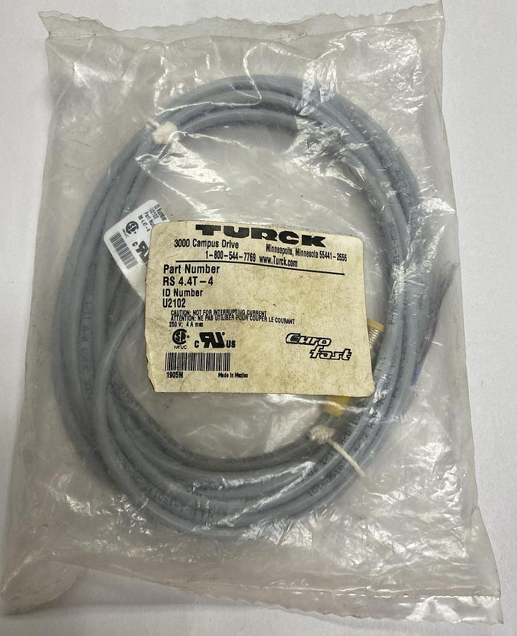Turk,RS 4.4T-4,Molded Cordset NOS