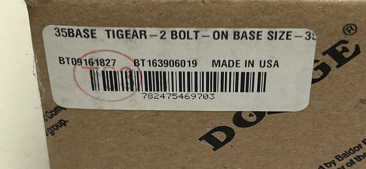 DODGE,35BASE TIGEAR,2-BOLT ON BASE SIZE 35 NOS