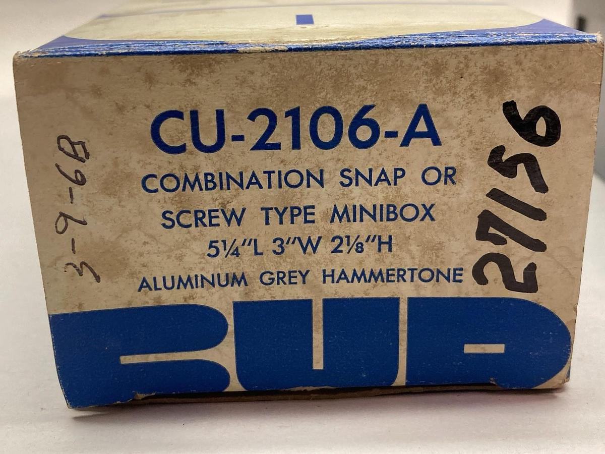 BUD,CU-2106-A,Combination Snap Or Screw Type Minibox 5-1/4L 3W 2-1/8H