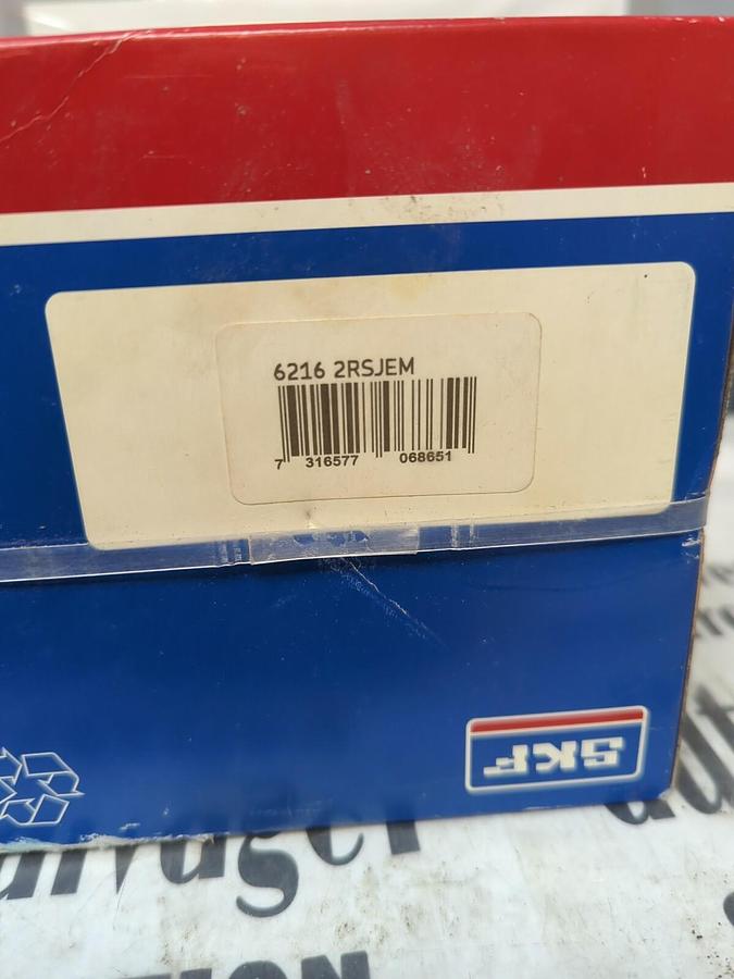 SKF,6216-2RSJEM,DEEP GROOVE BALL BEARING NOS