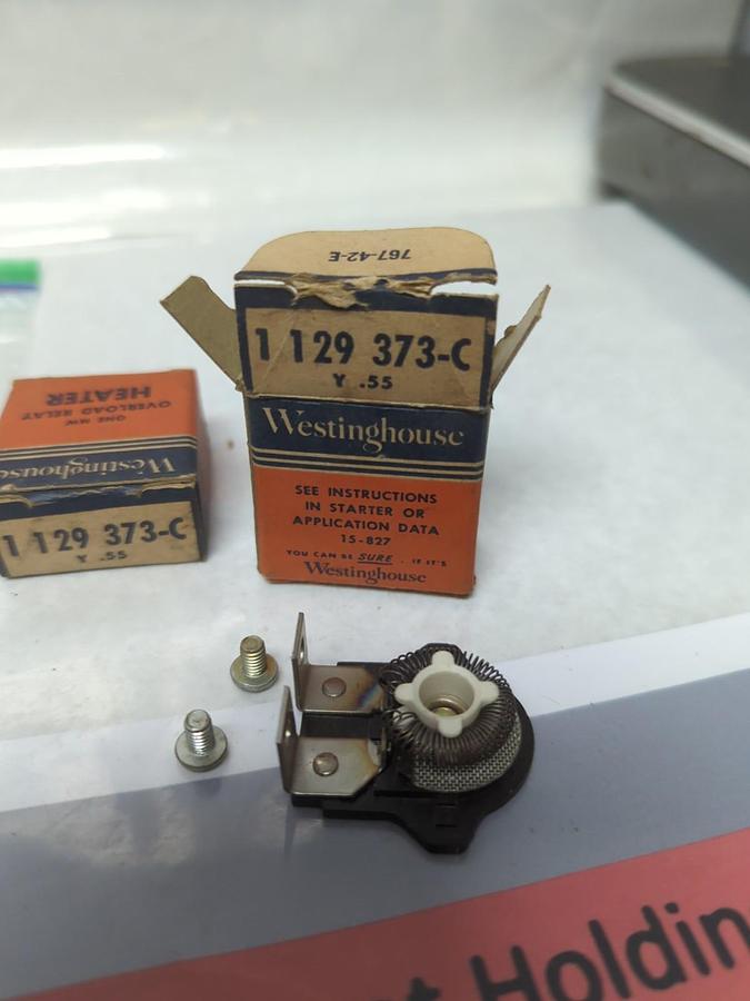 WESTINGHOUSE,129-373-C,OVERLOAD THERMAL HEATER RELAY LOT OF 2 NOS