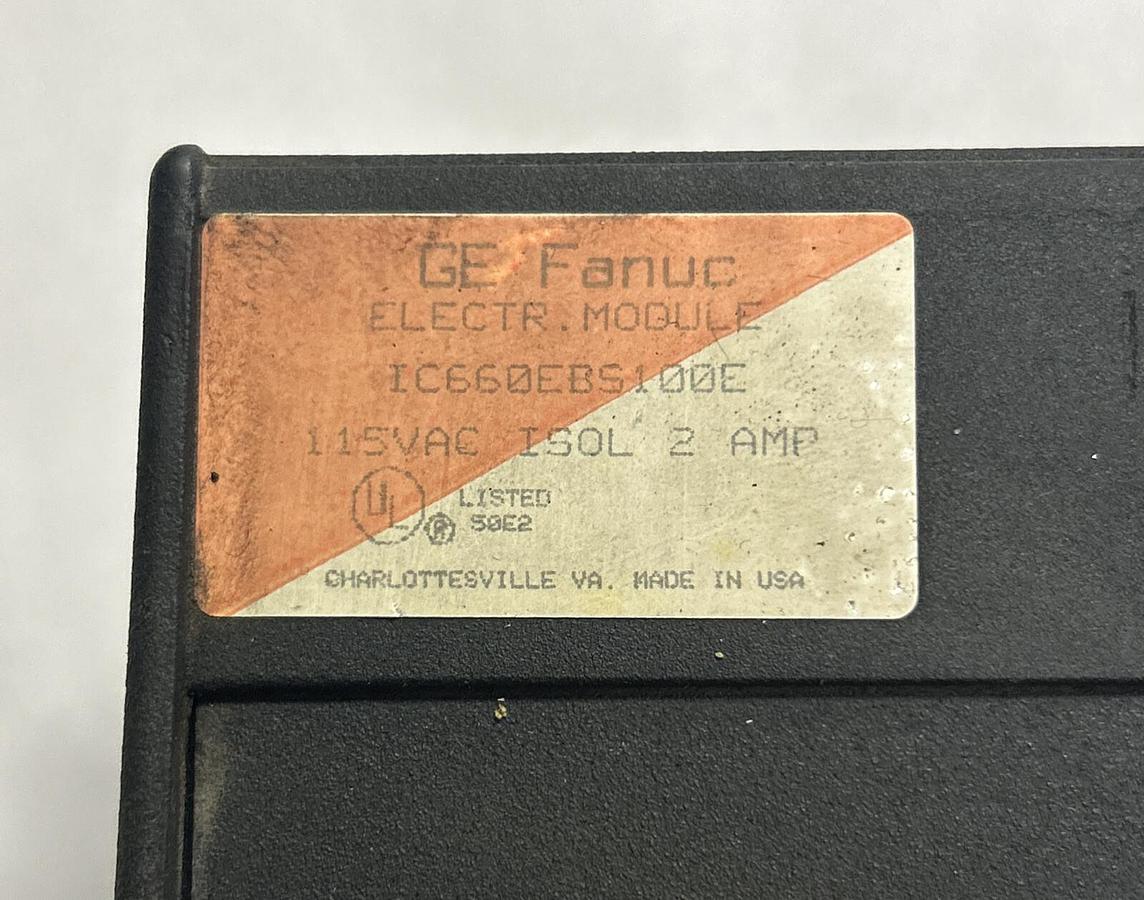 Used GE FANUC,IC660EBS100/IC660EBS100E,GENIUS BLOCK I/O MODULE