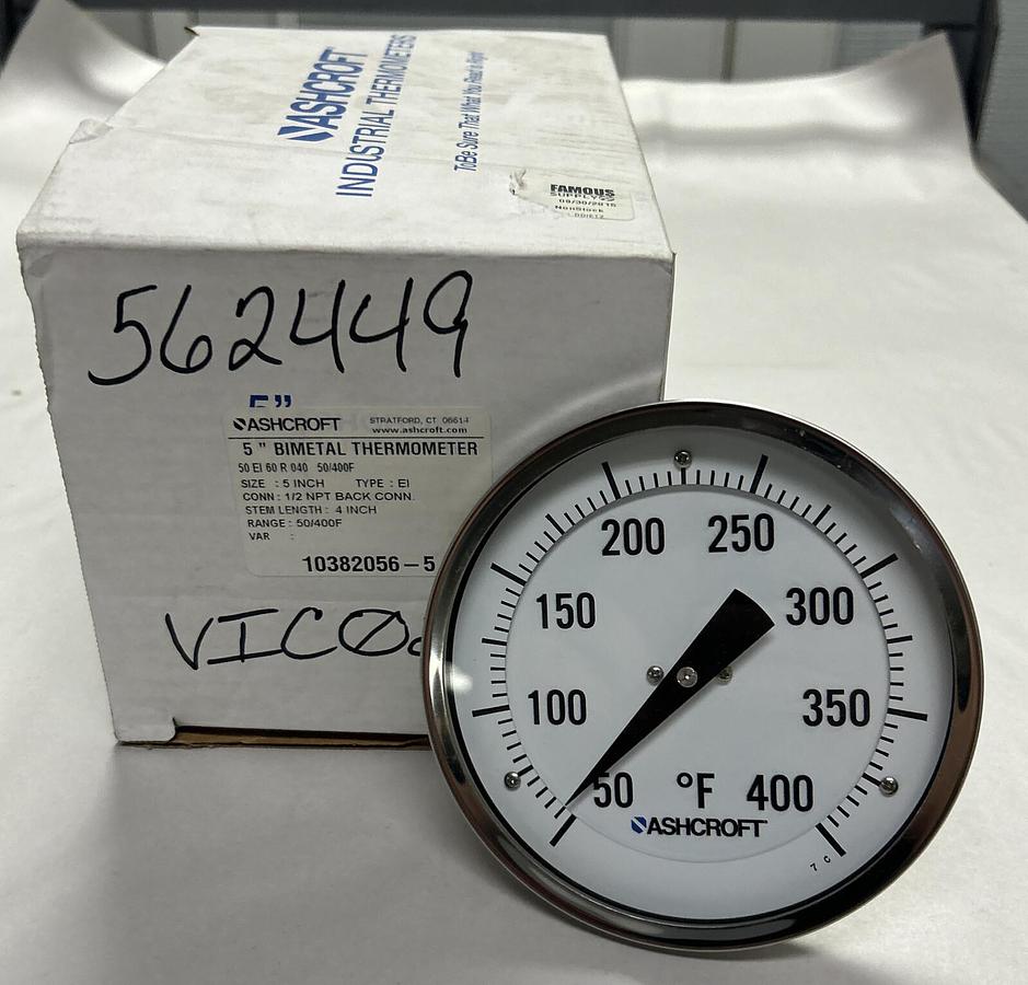 Used ASHCROFT,50-EI-60-R-040,BIMETAL THERMOMETER NEW
