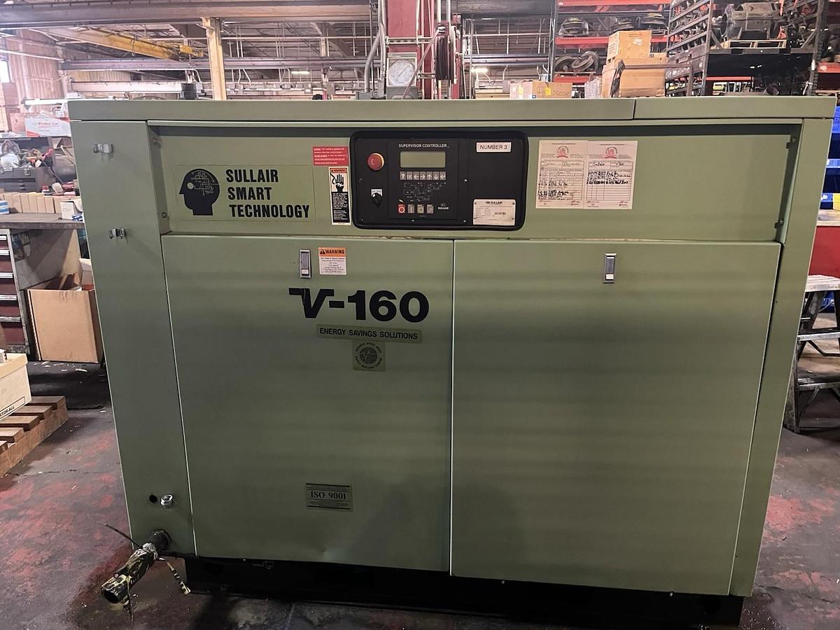 Used Sullair,V160-100H/A,Rotary Screw Compressor 100HP 460V 82000HRS Insp 1/22/25