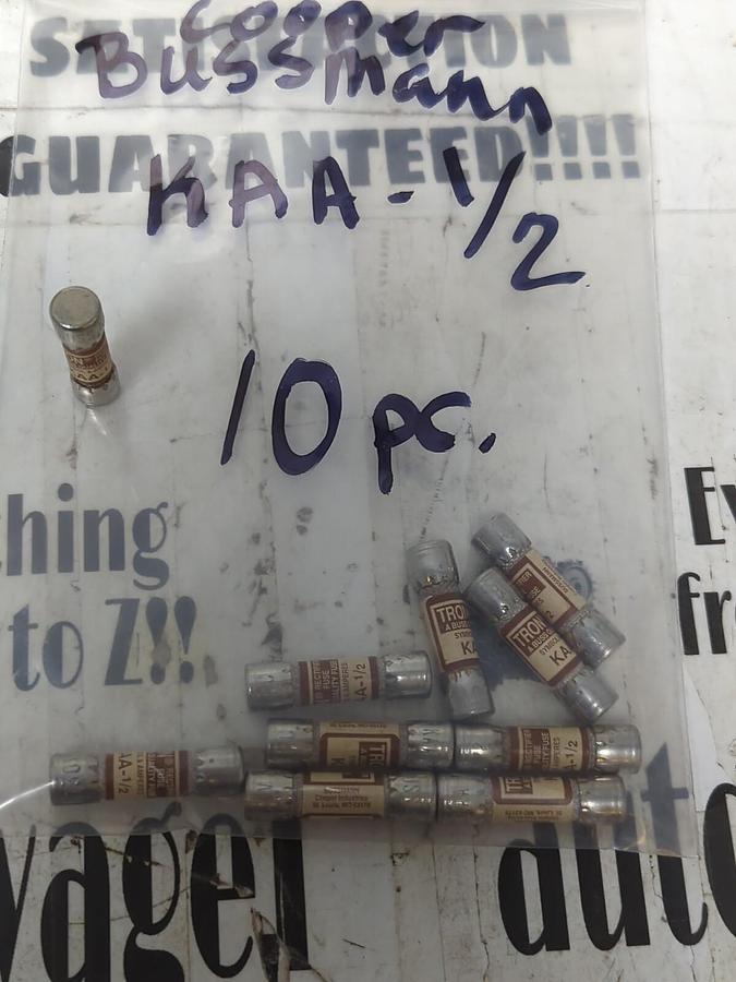 COOPER BUSSMANN,KAA-1/2,RECTIFIER FUSES LOT OF 10 NOS