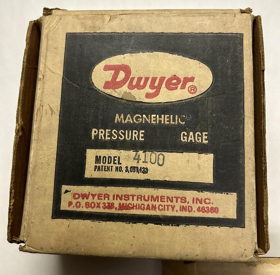 DWYER,4100,PRESSURE GAGE 0-100IN OF WATER NOS