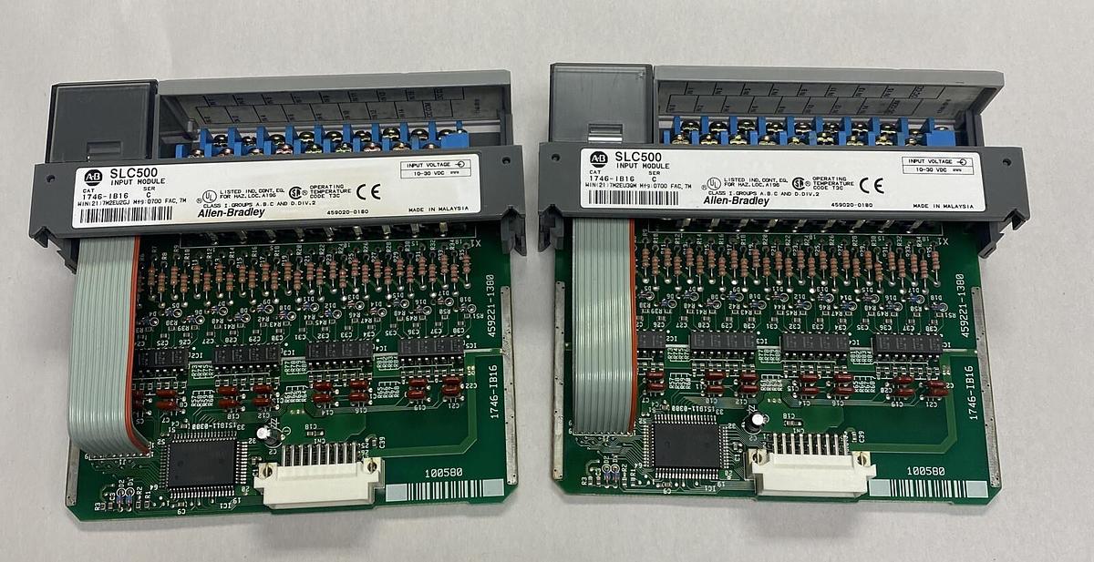 Used Allen Bradley,1746-IB16,Ser C Input Module Lot Of 2