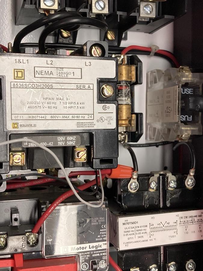 Used Square D,8536SCOH200S,Size 1 Fused Combination Starter 30A 3PH