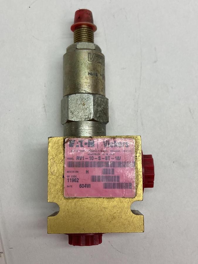 Vickers,RV1-10-S-8T-18,Hydraulic Valve w/Block