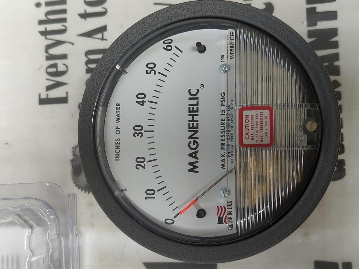 DWYER,2080 W05AF,MAGNETIC DIFFERENTIAL PRESSURE GAUGE 4 INCH NEW