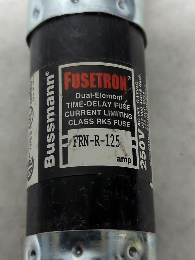 COOPER BUSSMANN,FRN-R-125,FUSETRON 125 AMP FUSE NOS