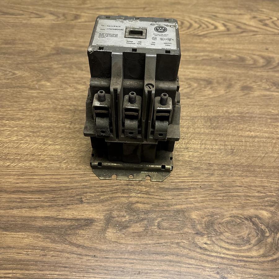 Used Westinghouse,A201K4CX,Size 4 Motor Control Contactor