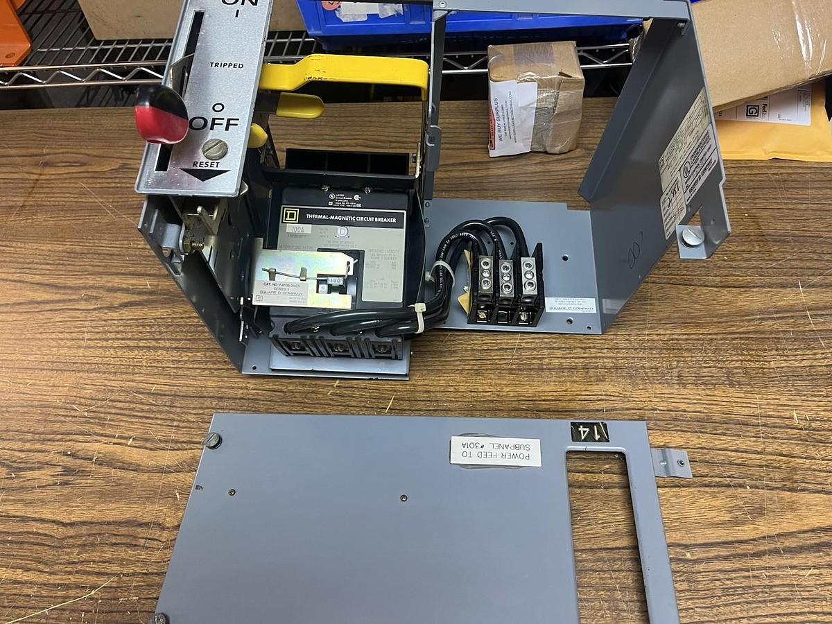 Used SQUARE D,MODEL 5,DISCONNECT 100 AMP FAP36100TF BREAKER MCC BUCKET